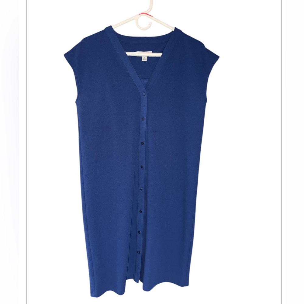 H‎ by Halston Cap Sleeve Royal Blue Shirt Dress | Small